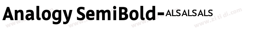Analogy SemiBold字体转换